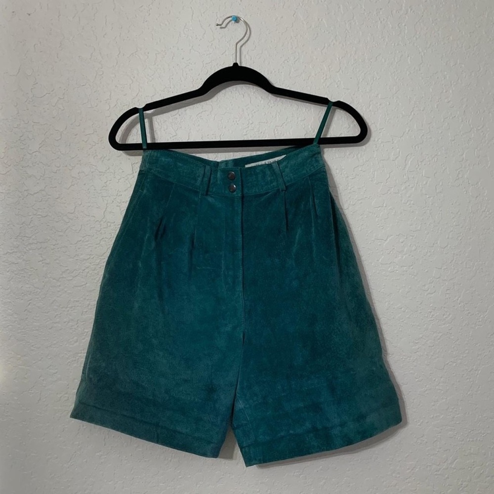 David Hollis Suede Shorts